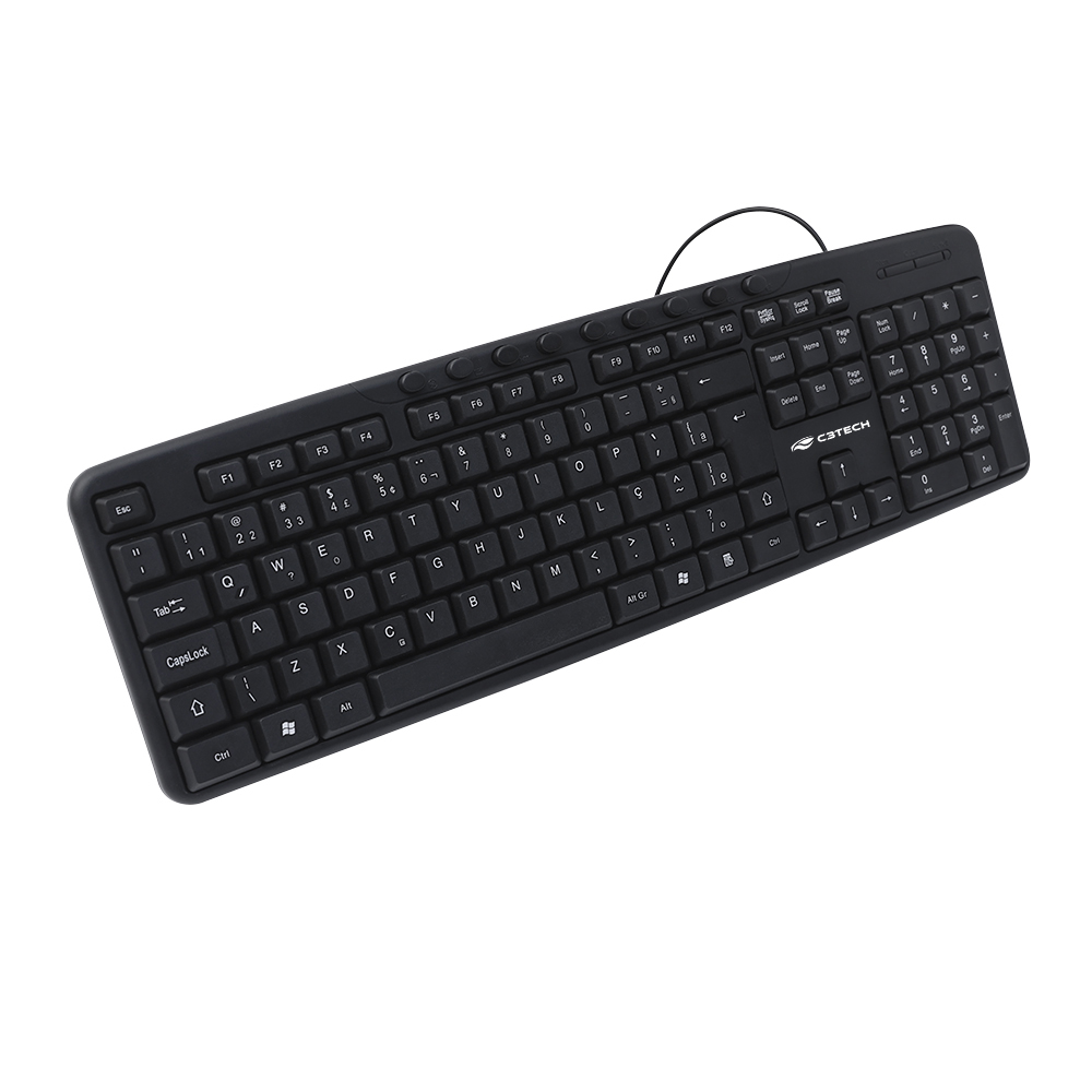 Teclado USB Multimídia Com Fio