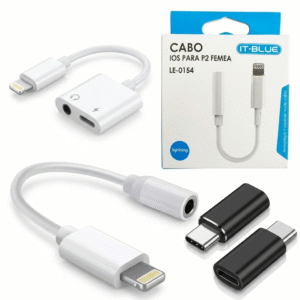 Adaptadores iOS Lightning para P2, OTG e Diversos Modelos