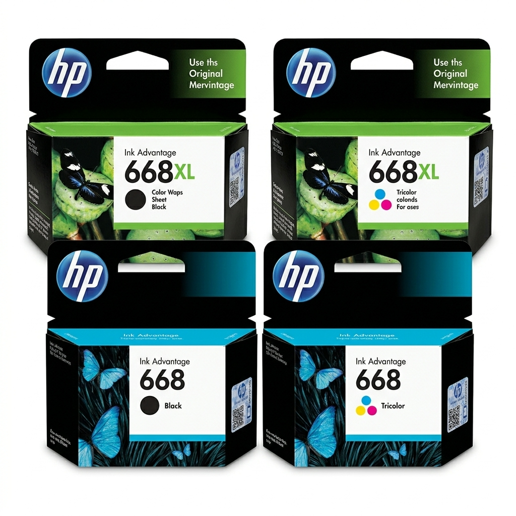 Cartucho HP 668 – 2ml Original e XL (Preto e Colorido)